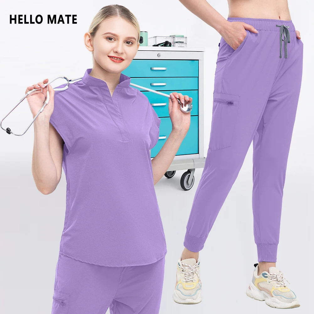 Multicolour Clinic Work Clothes Medical Surgery Uniform Hospital Nursing Nurse Uniform Beauty Workwear Scrub Set Women