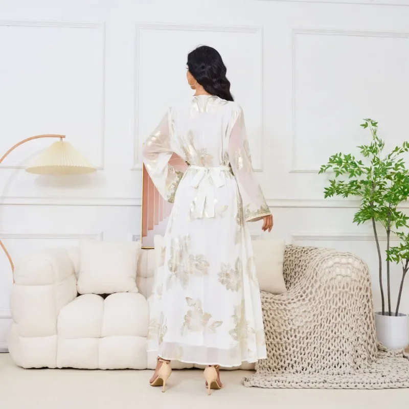 Fashion Women's Wear New Bronzing Muslim Arab Dress Middle East Dubai Robe Muslim Sets Robe Elegante Femme evening dresses