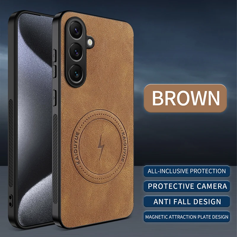 Premium PU Leather Magnetic Phone Case - Elegant and Durable Protective Cover