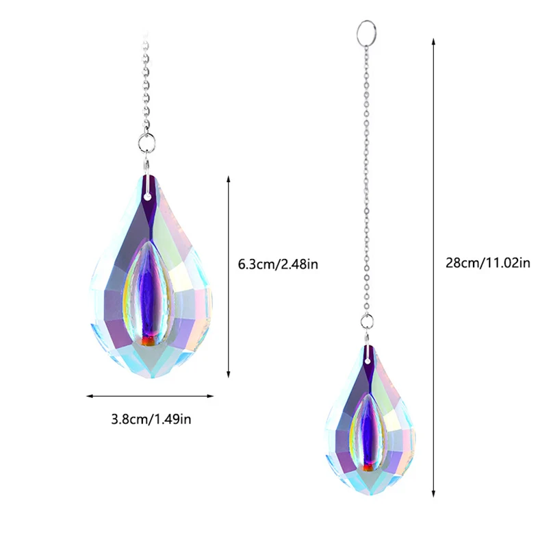 Catches Crystal Sun Lucky Clover Prism Rainbow Maker Suncatcher Hanging Feng Shui Sunlight Collection Chandelier Pendant Decor