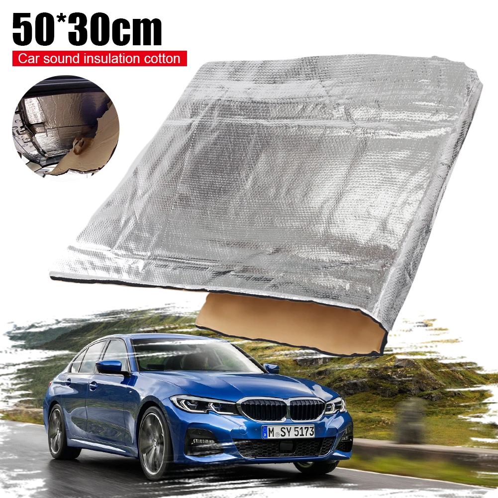 

12Pcs 10mm Car Sound Insulation Mat Heat Shield Sound Deadener Firewall Sound Proofing Acoustic Car Sound Deadnening Mat 50x30cm