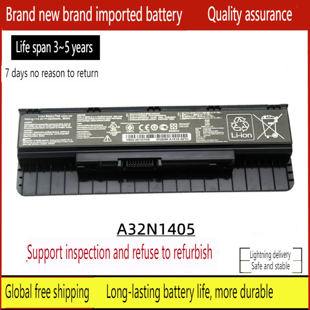 

New Laptop battery for Asus A32N1405 A32N140 N551 N551J N551JM N551JW N551JK N551JX N551V N551VW N551Z N551ZU