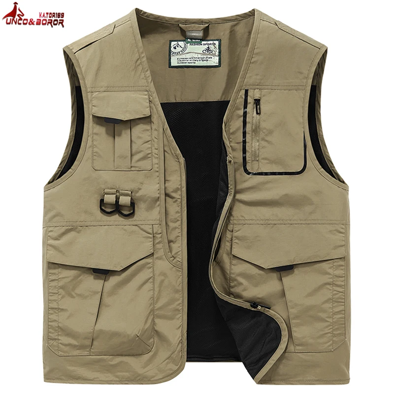 Chaleco de Camping Softshell ligero para hombre, chaqueta de pesca sin mangas a prueba de viento para gimnasio, Joggers, viajes, senderismo, correr, Golf