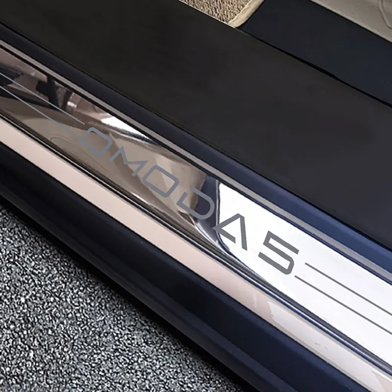 Vtear Car Door Sill Cover Exterior Frame Decoration Anti Kick Sticker Trim Accessories Anti Dirty Parts For Chery Omoda C5 door sill sticker