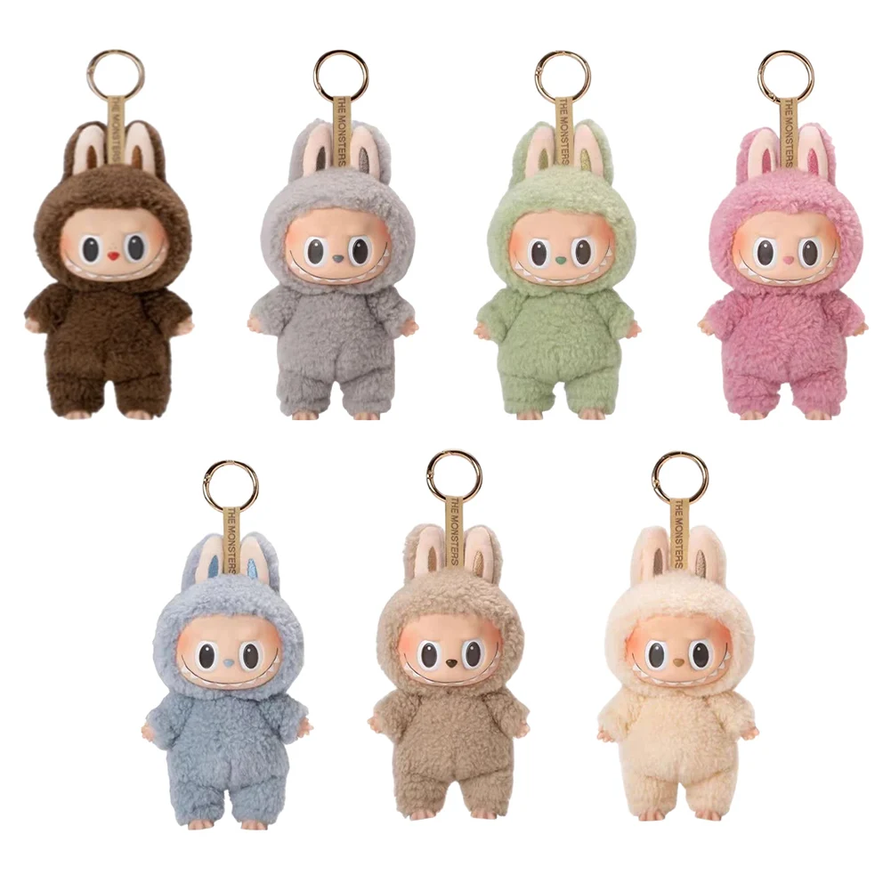 Labubu Monster Kawaii Backpack Pendant Anime Figure Plush Toy Keys Pendant Toy Birthday Christmas Party Favors for Kids Gift