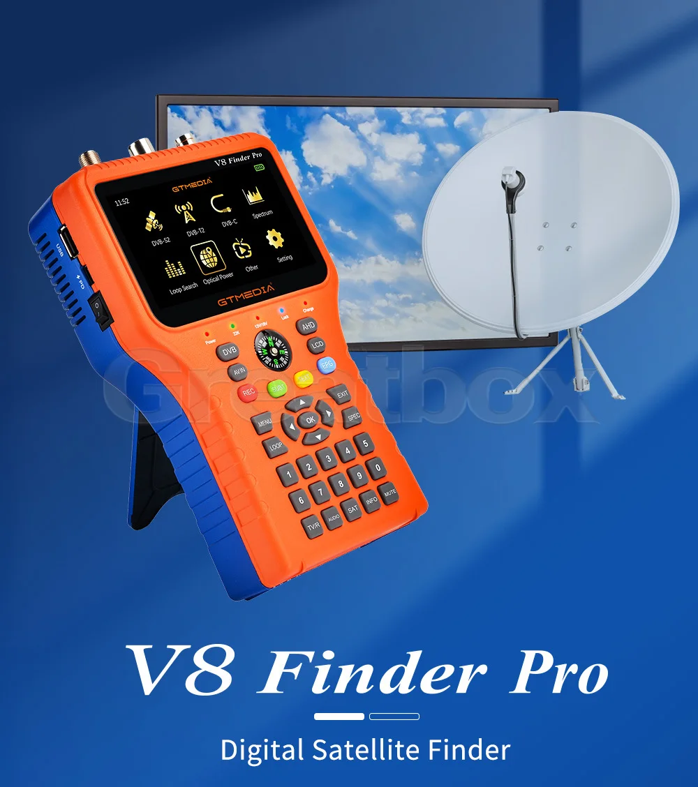 GTMEDIA V8 Finder Pro DVB-S2X/S2/S/T2/T/C Combo Meter 2 DVB-S2X спутниковый | Электроника