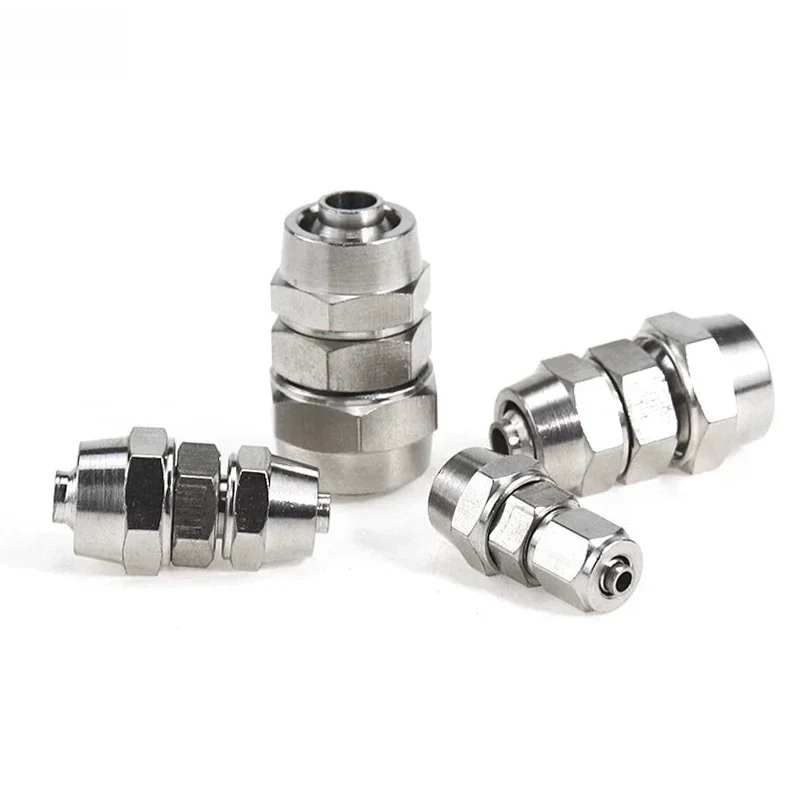 10Pcs PU-4 6 8 10 12 14 16 MM OD Hose Tube Connect PU Tube Direct Pneumatic Connector Quick Fast Twist Air Hose Fitting