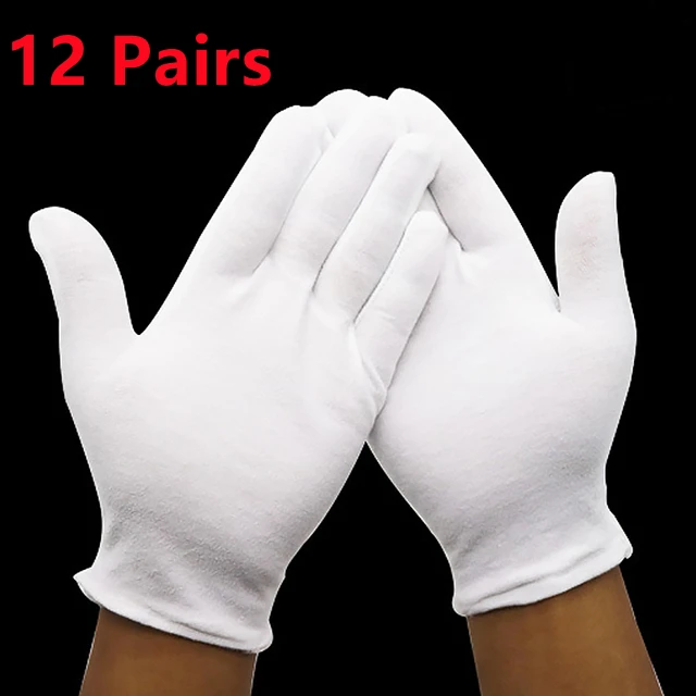 11 Paires De Gants Gant Noir Coton En Doux Hydratants Résistants à