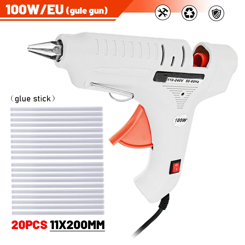 Hot Melt Mini Glue Gun Electric with 80 Adhesive Glue Sticks Hobby