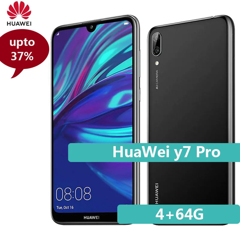 smartphone Huawei y7 pro 2019 4GB RAM 64GB ROM Snapdragon 450 Mobile Phone  4000 mAh Cell