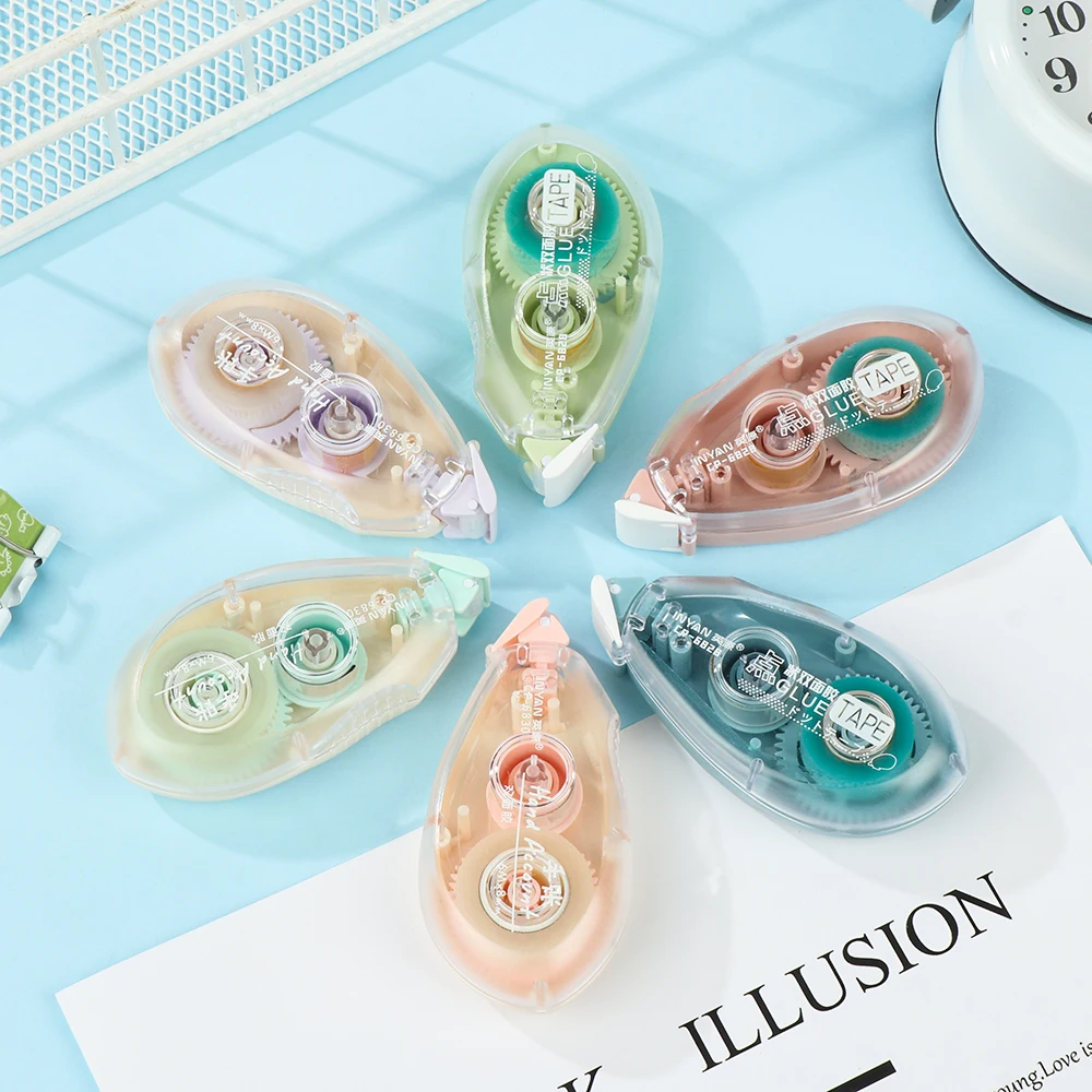 Double Sided Adhesive Tape Double Sided Adhesive Paper Glue Tape Dispenser Dot Liner Tape Glue Scrapbooking Crafts Adhesive Office School Supply Stationery