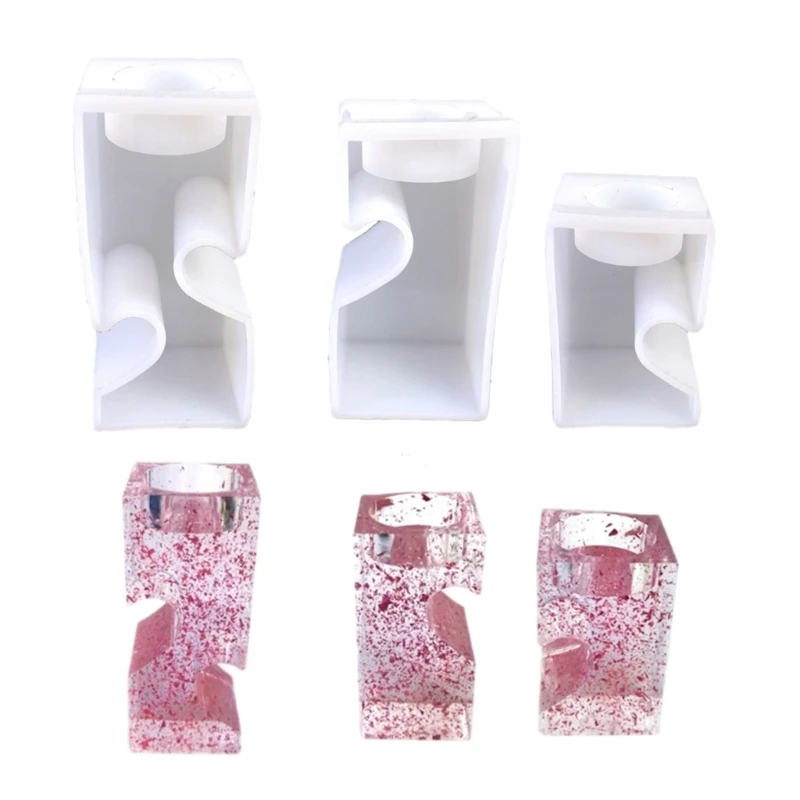 

Силиконовая форма для подсвечника Tealight, смоляная форма для литья эпоксидной смолы подсвечника 4XBF