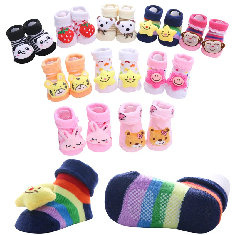 

0-1 Years Spring Autumn Soft Cotton Baby Girls Socks Newborn Cartoon Animal Baby Socks Infant Baby Boy Sock Anti Slip Floor Sock