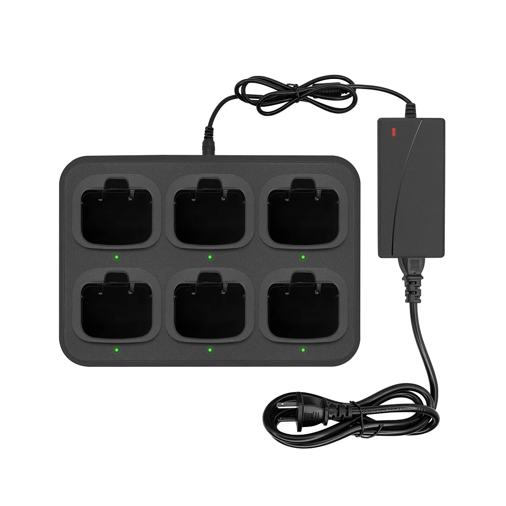 6-Way Multi-Functional Charger Adapter Rapid Charging for VX-168 VX-418 VX-428 Walkie Talkie Two Way Radio 6 way multi functional charger adapter rapid charging for tc f1 walkie talkie two way radio