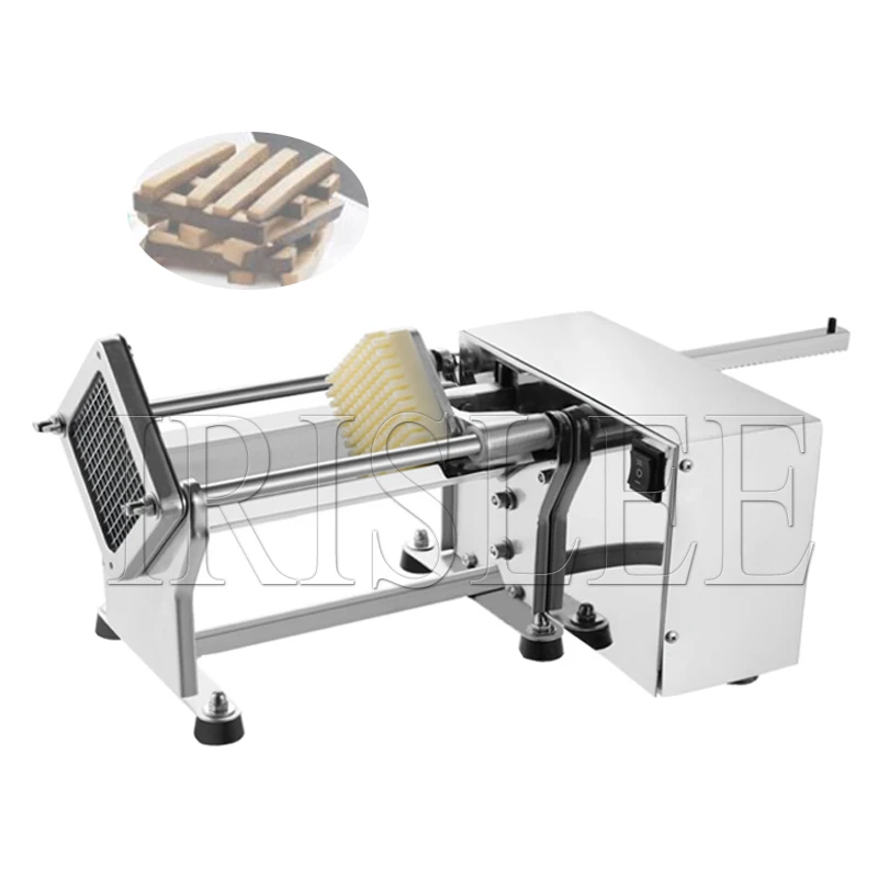 

Potato Chips Cutting Machine French Fries Cutter 3 Blades 7/10/14mm Commercial Vegetable Cutter Kitchen Equipment 110-220V