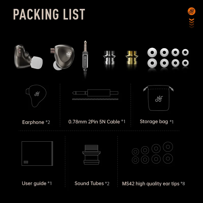 NF AUDIO RA15 Dynamic Earphone with 0.78 2 Pin Cable In-Ear Earbuds 4
