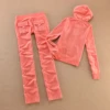 Velvet Tracksuit Solid Color Hooded Women Suit Velvet Sports Suit 2pc Thickened Solid Color Hooded Top + Casual Trousers 6