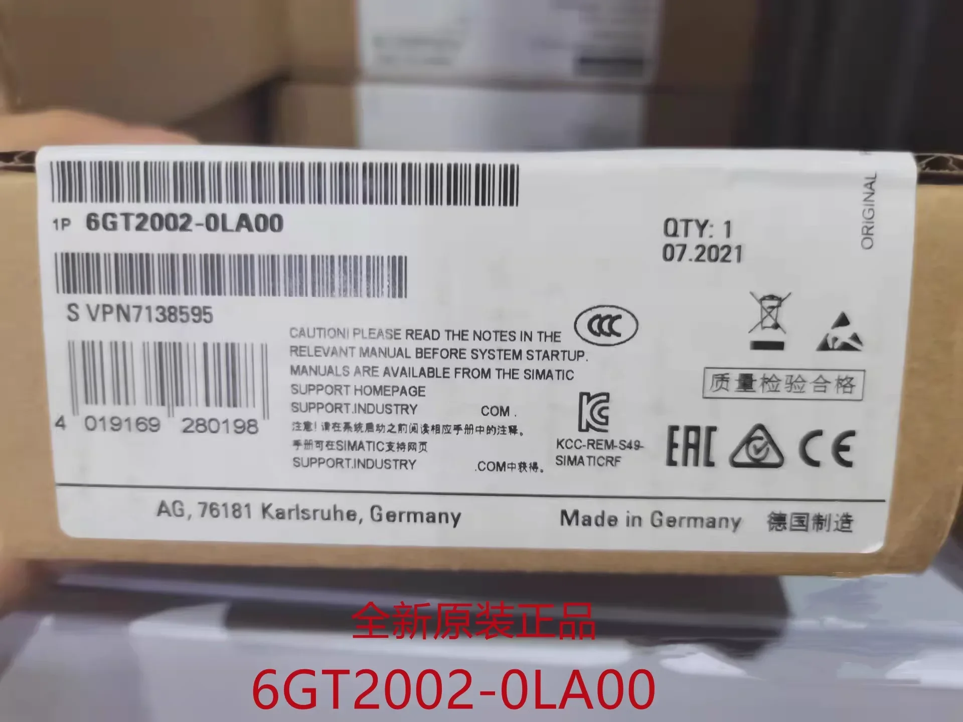 

6GT2002-0LA00 Новый и оригинальный
