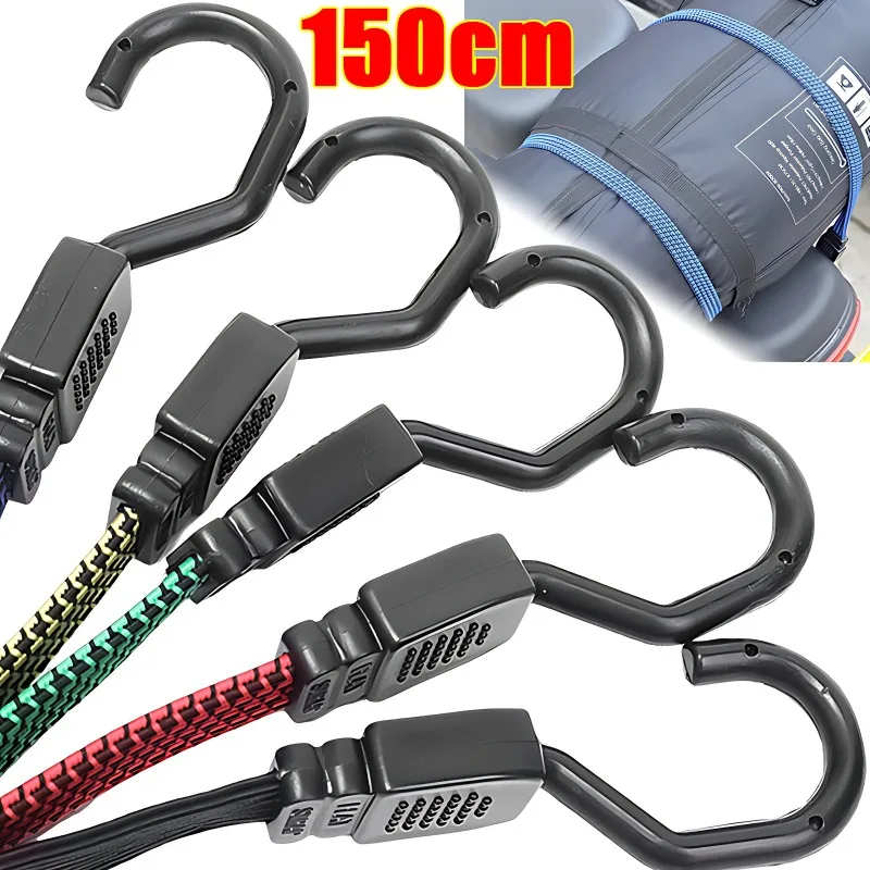 Cargo Straps Cargo Tie Down Strap Lashing Strap Tie Down Straps Bungee Straps Luggage Strap Elastic Belt Trunk Elastic Belt Elastic Binding Rope Bungee Cord Hooks Elastics Rubber Luggage Rope Cord Hooks Bikes Rope Tie Bicycle Luggage Roof Rack Strap Fixed Band Hook Bicycle Accessories