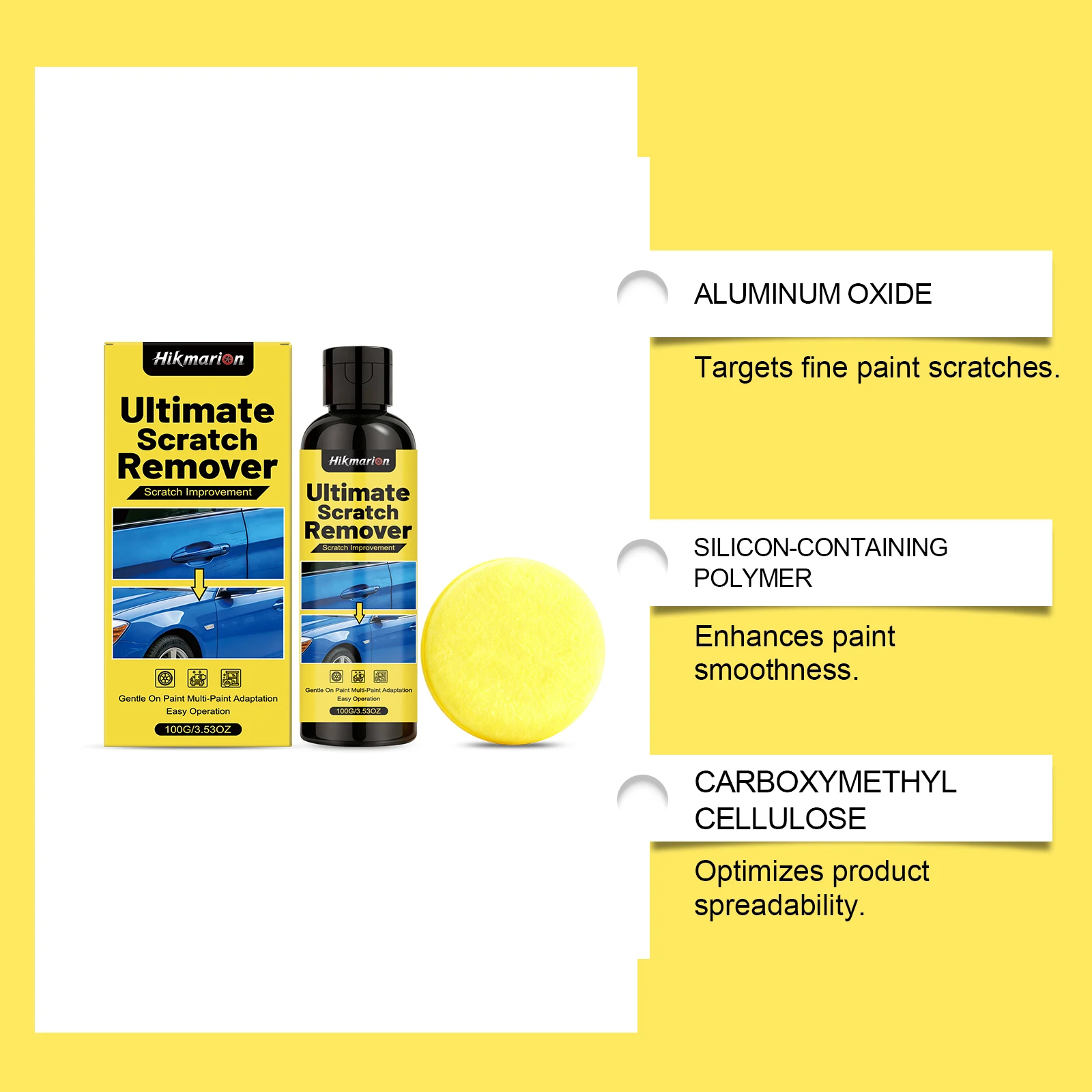 Car Scratch Care Kit - Polishing, Refinishing, and Brightening for Daily Body Paint Maintenance - 3