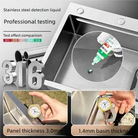 เกรดอาหาร 316L อ่างล้างจานสแตนเลสข้าวลายนูนในครัวเรือนขนาดใหญ่ SINGLE SLOT ล้างจานและล้างผักอ่างล้างหน้า 4