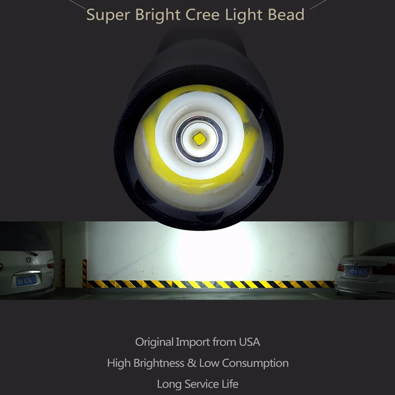 รูปสินค้า ไม้เบสบอลไฟฉาย LED กันน้ำซุปเปอร์ไบรท์ บาตันอลูมิเนียมอัลลอยด์ไฟฉายสำหรับฉุกเฉินการป้องกันตัวเองแสงกลางแจ้ง