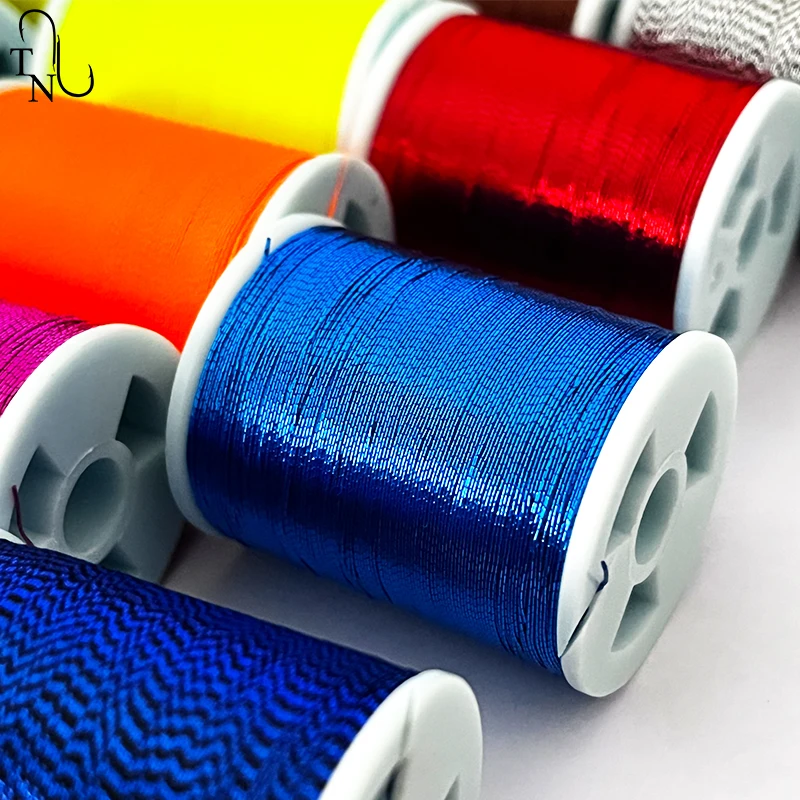 TN01 0.28mm 0.22mm100 Yards Fishing Rod Guide Wrapping Thread Repair Component  DIY  NCP metallic fluorecent Rod Building Thread 4