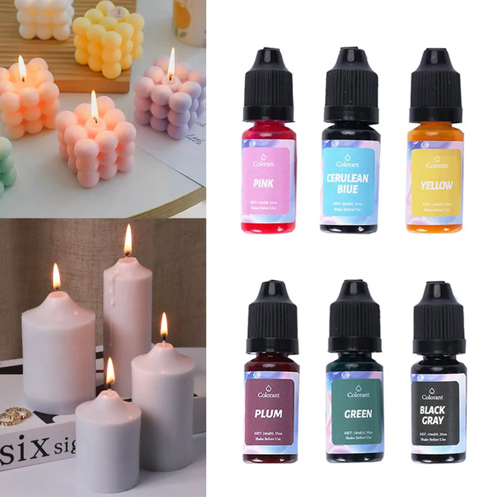 Gypsum Cement Pigment 12 Colors 10ml Liquid Dyeing DIY Plaster Craft Making Concentrate Coloring Dye Gypsum Powder Color Making