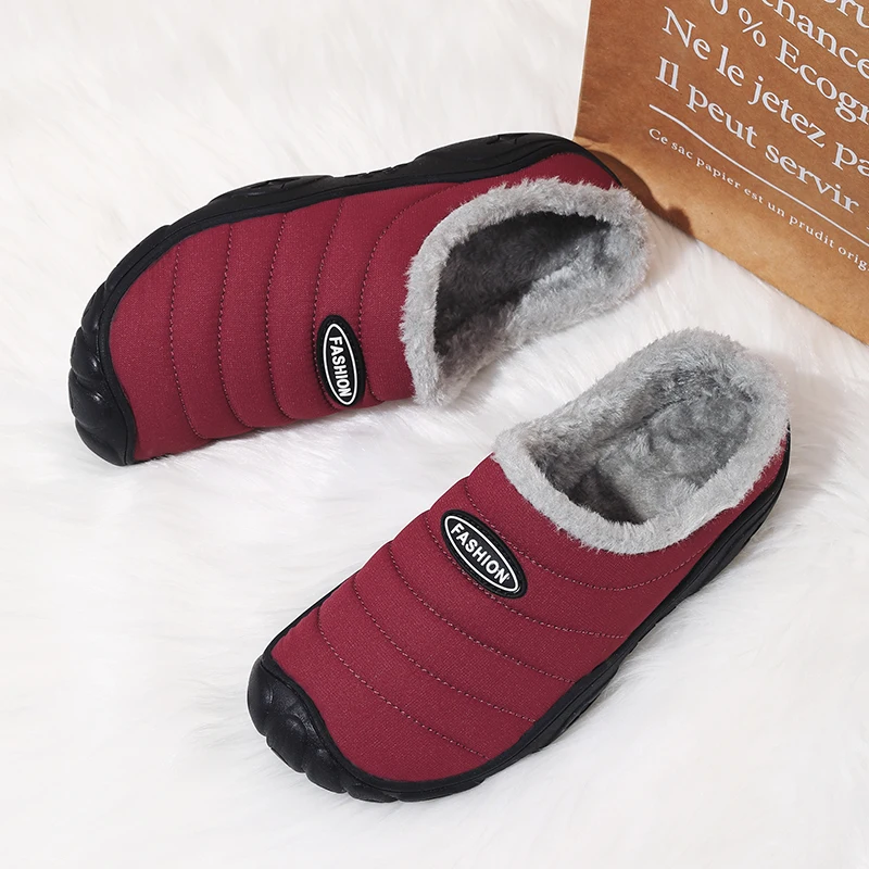 Winter Men's Slippers At Home Indoor Warm Plush Slippers Platform Le Fu Shoes Black Women Shoes 2025 Barefoot Woman Size 36 48 - Image 2