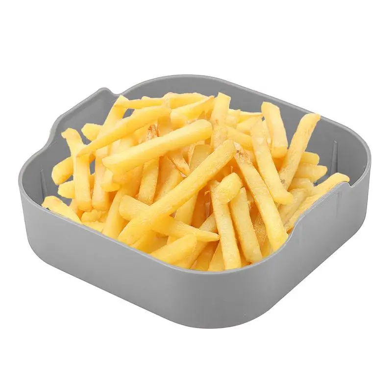 

Силиконовая подкладка для фритюрницы, подкладка для чаши для выпечки, антипригарная корзина для фритюрницы, безопасная для еды Замена горючих пергаментных бумажных вкладышей