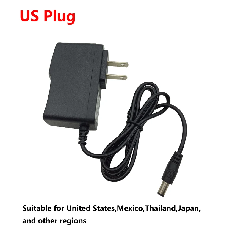 Universal 9V Power Supply Adapter with Multiple Amp Options and Interchangeable Plugs