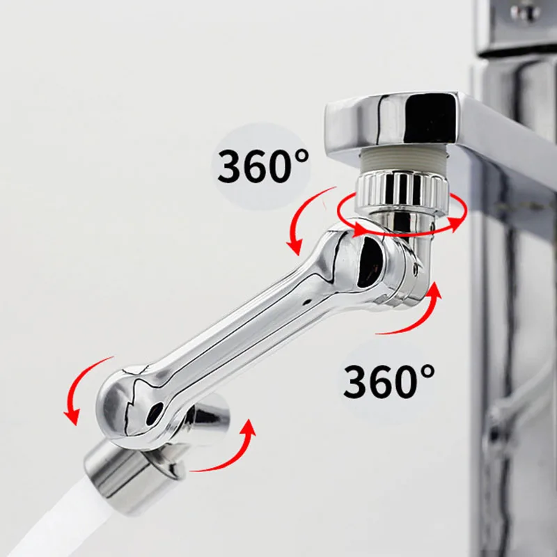 Universale 1080 ° Rubinetto Girevole Aeratore Extender Plastica Splash Filter Rubinetti Bubbler Ugello Braccio Robotico Per Cucina Bagno