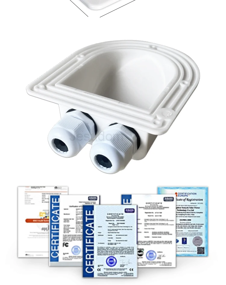 Wohnwagen-Solarpanel-Montagehalterungs-Kits mit IP68-Autokabel-Anschlussdose, ABS-Befestigung für Wohnmobil, Boot, Yacht, Dach, Deck, PV-Halter – Detail 14