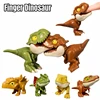 Kids Finger Biting Dinosaur Toys Movable Joints Funny Tricky Children Simulation Mini Dinos Model Boys Birthday Christmas Gifts 1