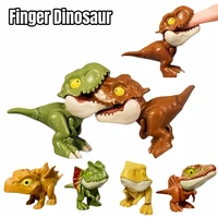 Kids Finger Biting Dinosaur Toys Movable Joints Funny Tricky Children Simulation Mini Dinos Model Boys Birthday Christmas Gifts 1