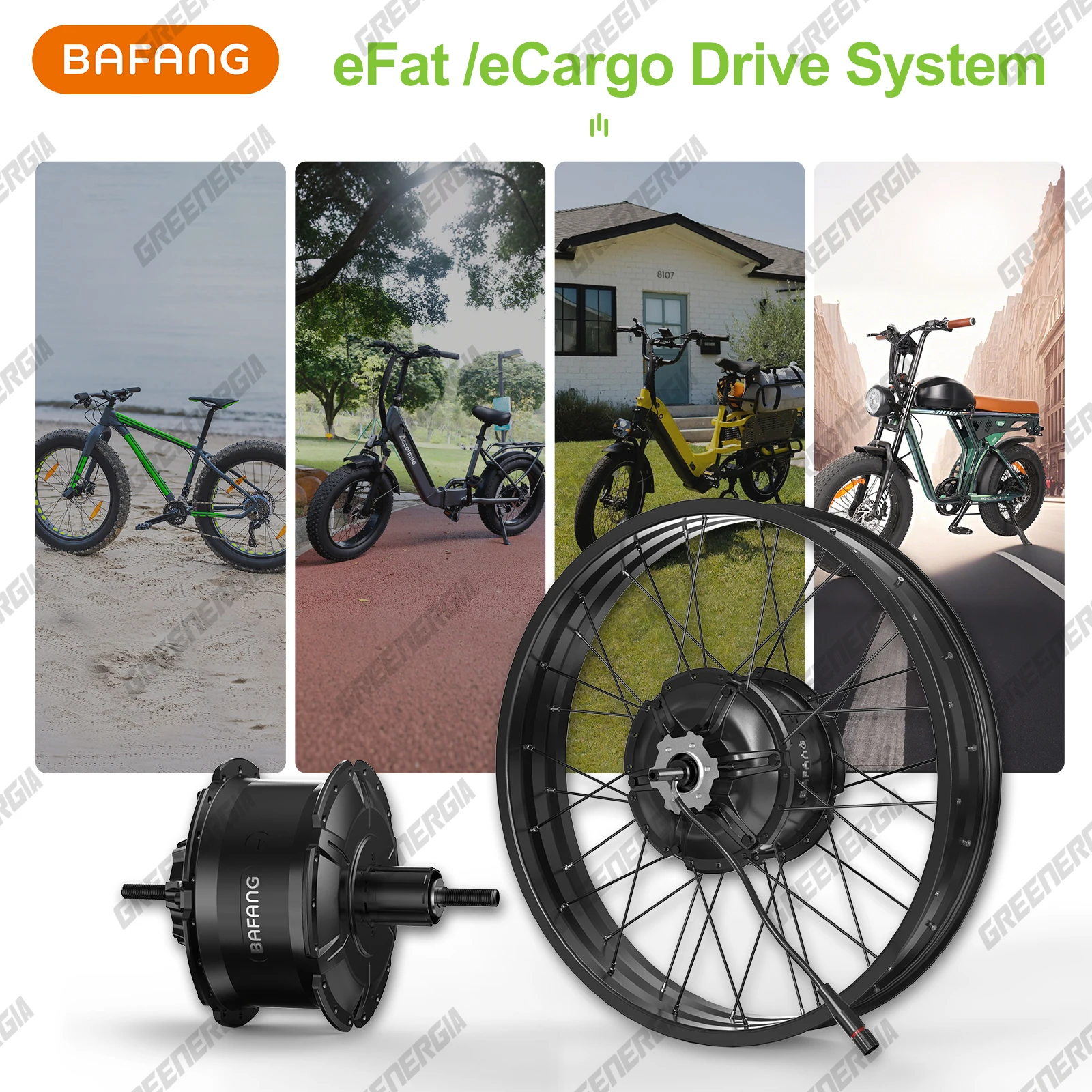 Bafang 48V 1000WリアハブモーターG062.1000.DC電動自転車変換キット 