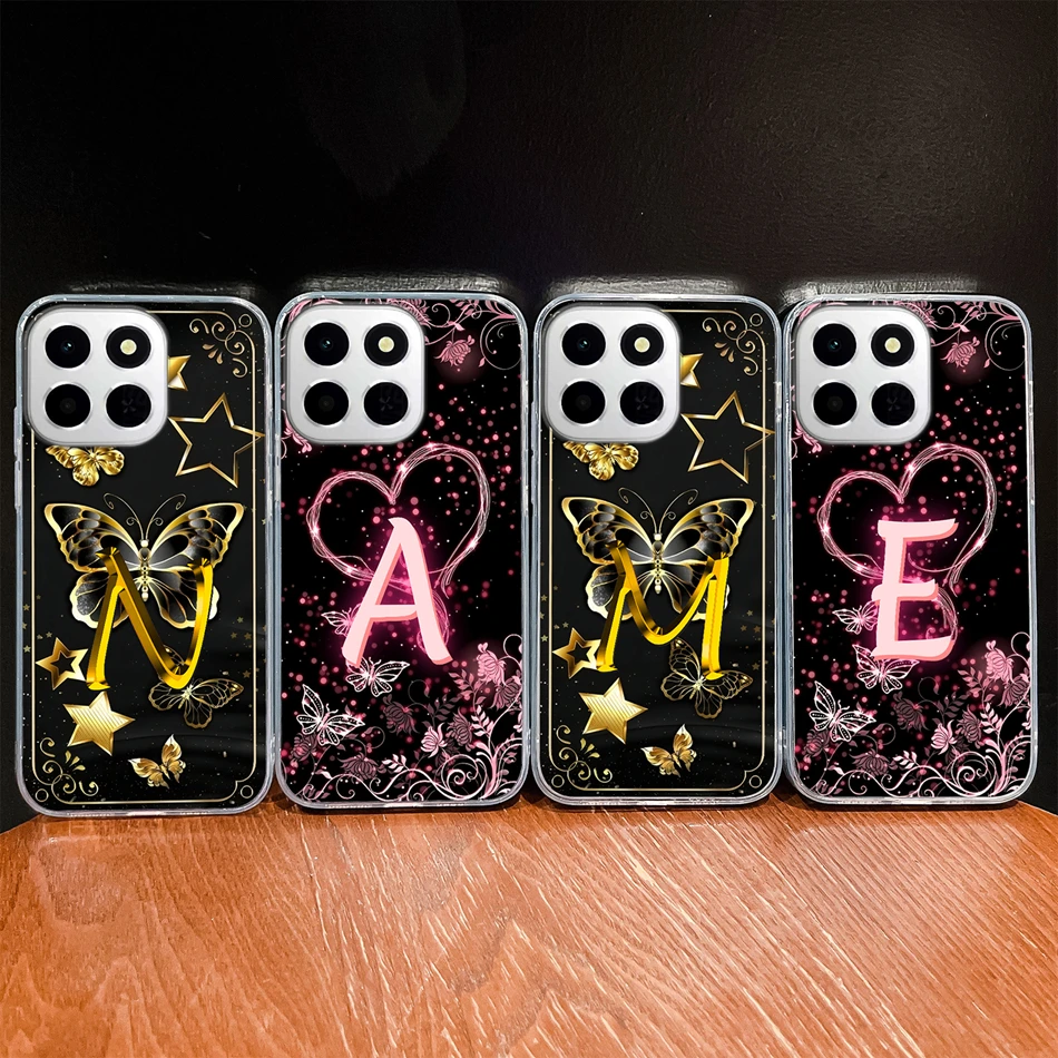 Pink Love Heart Soft TPU Silicone Transparent Phone Case Cover