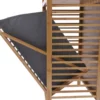Fabric Bamboo Bathroom Laundry Hamper Cabinet Tilt Out Basket Storage W/2-Tier Shelf 5