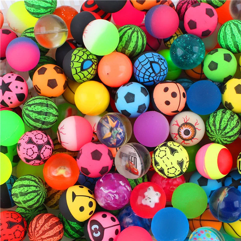 Rubber Bouncy Balls Bulk 27MM Party Favors For Boys Girls Prizes Birthday Gifts Kids Vending Machine Toys Balle Rebondissante 5