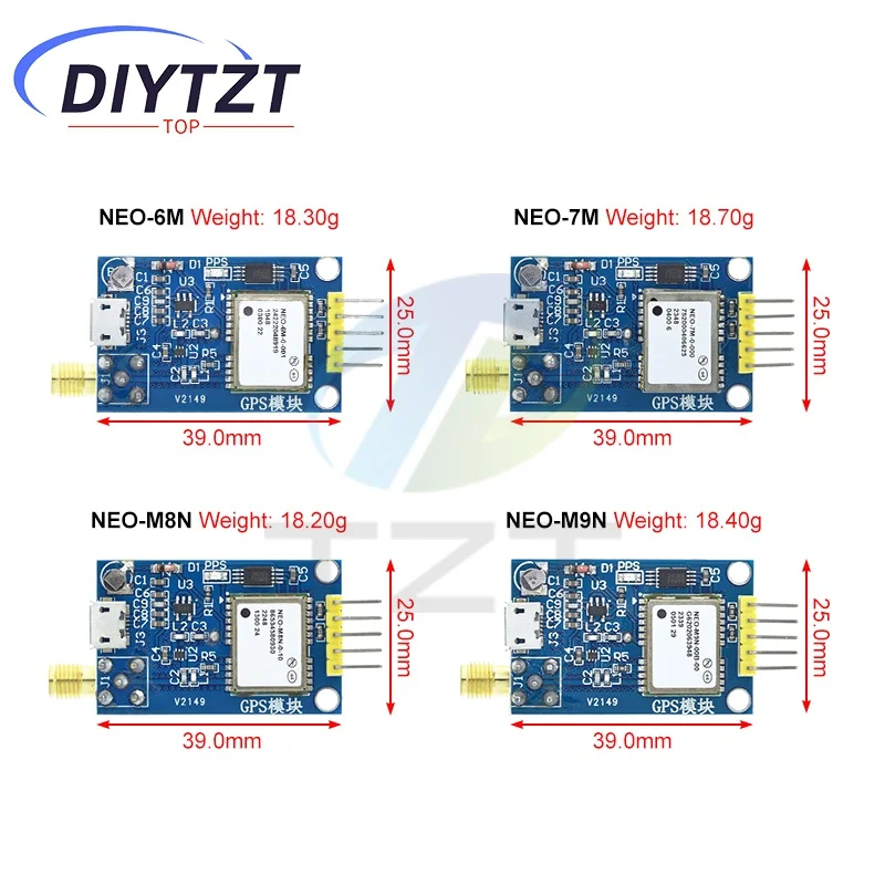 NEO-6M NEO-7M NEO-8M NEO-9M GY-NEO6MV2 GY-NEO7MV2 GY-NEO8MV2 GPS 모듈(비행 제어 EEPROM 포함) MWC APM2.5 대형 안테나