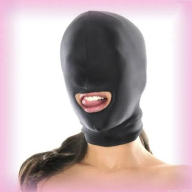 Fetisch Slave bdsm Bondage Fesseln Sex Maske Mund Auge offen Kopf Geschirr Elastizität Augenbinde für Paar neue exotische Accessoires 1