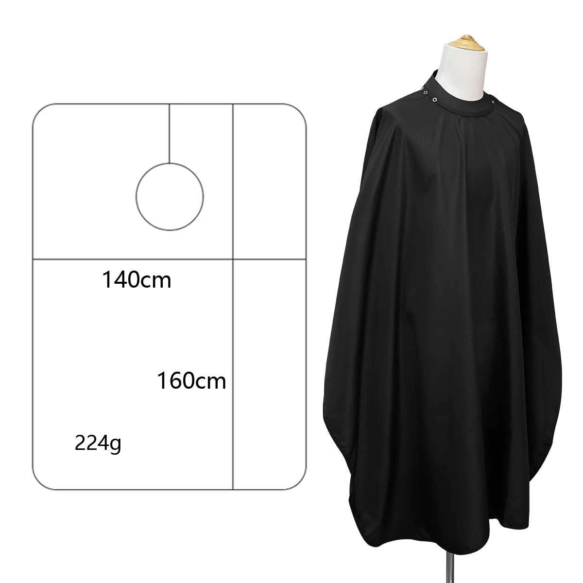 Haircut Cape Hairdressing Cape Silicone Neckline Haircut Cloth Hidden Buckle Waterproof Barber Cape Hairdressing Coat Hairdress Gown Barbershop Accessory Tools