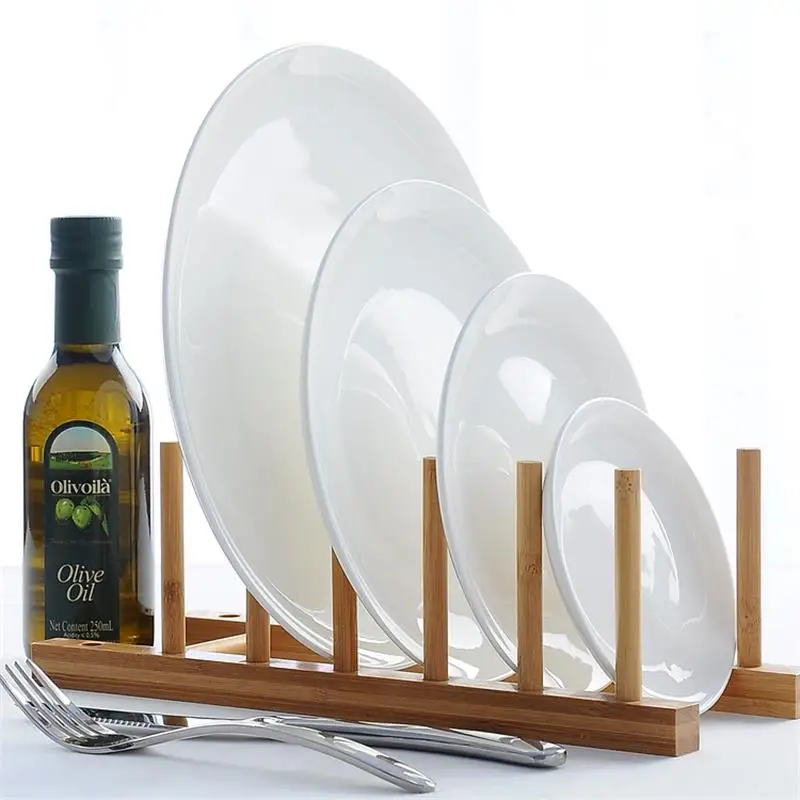 5.5 inch, plain white bone china sushi tray, porcelain dinner plates, a pottery cake dish, crystal clear dessert dishes