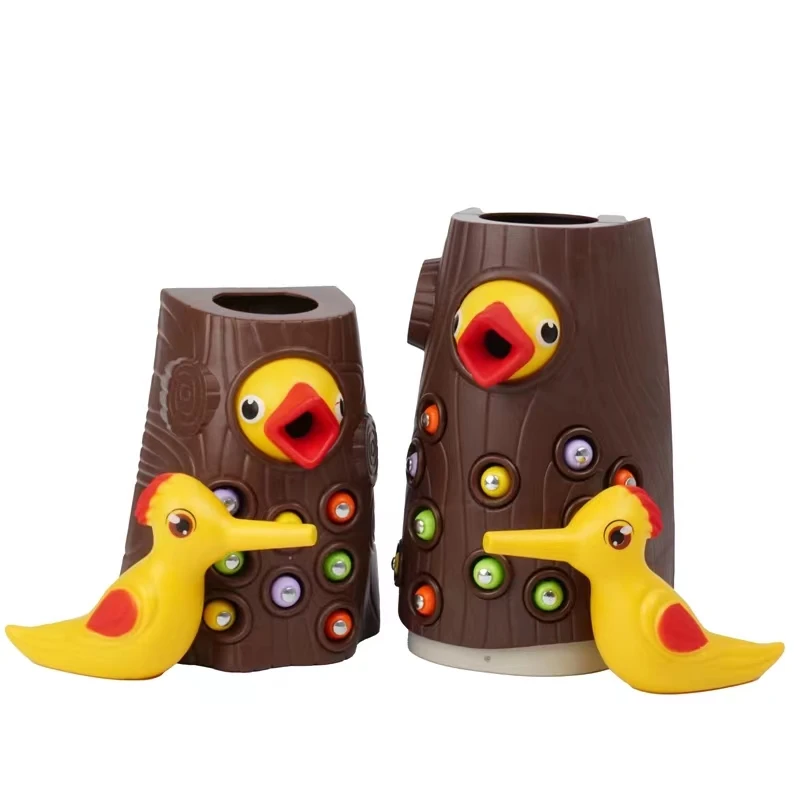 Montessori Toys for 2 3 Years Girls and Boys Fine Motor Skills Toddler Toy Magnetic Woodpecker Catching Worm Games for Kids Gift - Image 5