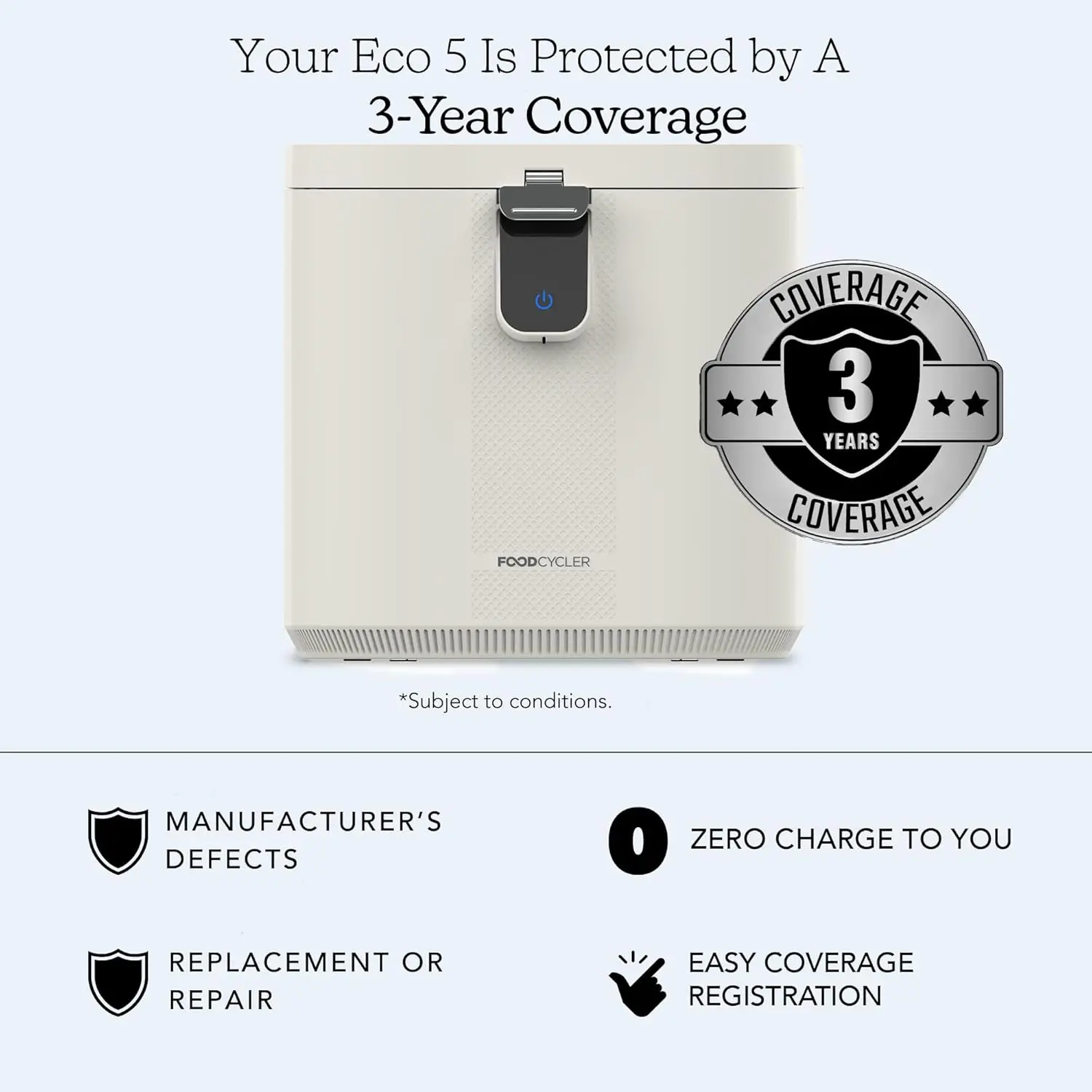 Eco 5 - Award-winning Home Food Processor and Recycler - Kitchen Countertop Compost Alternative 3