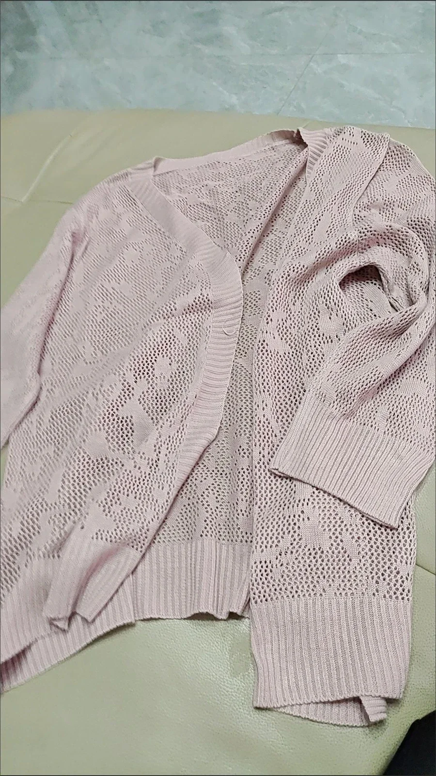 Summer Oversized Knit Cardigan Jackets Half Sleeve Lace Knitwears Coats Korean Elegant Trendy Hollow Out Sunscreen Tops
