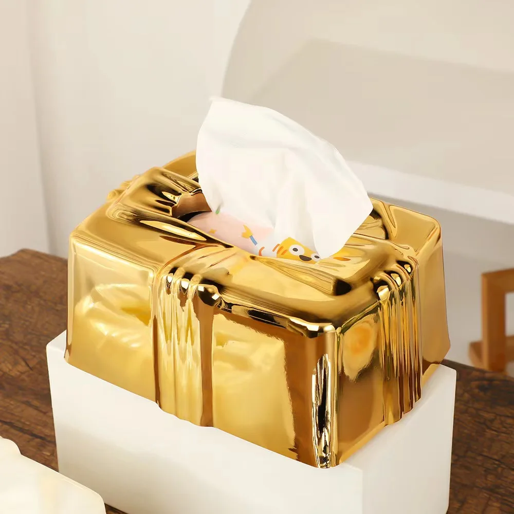 Creative Plastic Tissue Box,Living Room, Bedroom, Bathroom Decoration Paper Drawer, High-end Hotel Restaurant Napkin Storage Box 4