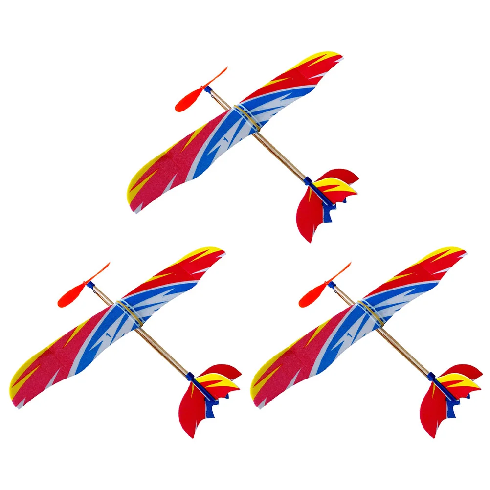 

Rubber Band Powered Airplane Aircraft Toys Handmade Bird Design Assemble Interesting DIY Model Educational Wooden Playset