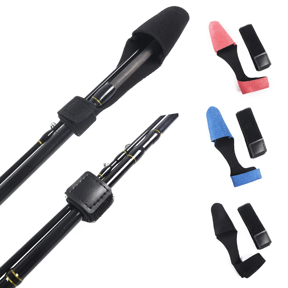 

Fishing Rod Tie Tip Cover Set Casting Fishing Rod Holders Straps Belts Fastener Protector Cap Rod Guard Cap Fishing Tools Parts