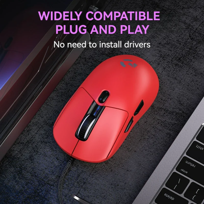 Wired Gaming 6 Levels DPI Adjustable Up To 12800DPI Instant A825 Chip RGB Macro Programming Ergonomic Design Universal_voghion.com
